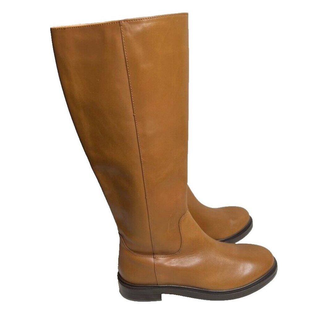Madewell $298 The Drumgold Boot Extended Calf in Sepia Leather Size 9 NN039 - Picture 7 of 16